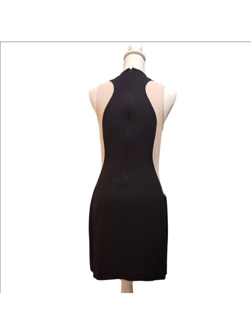 Women’s Express Black Beige Sheath Dress Size 12 - Picture 5 of 9